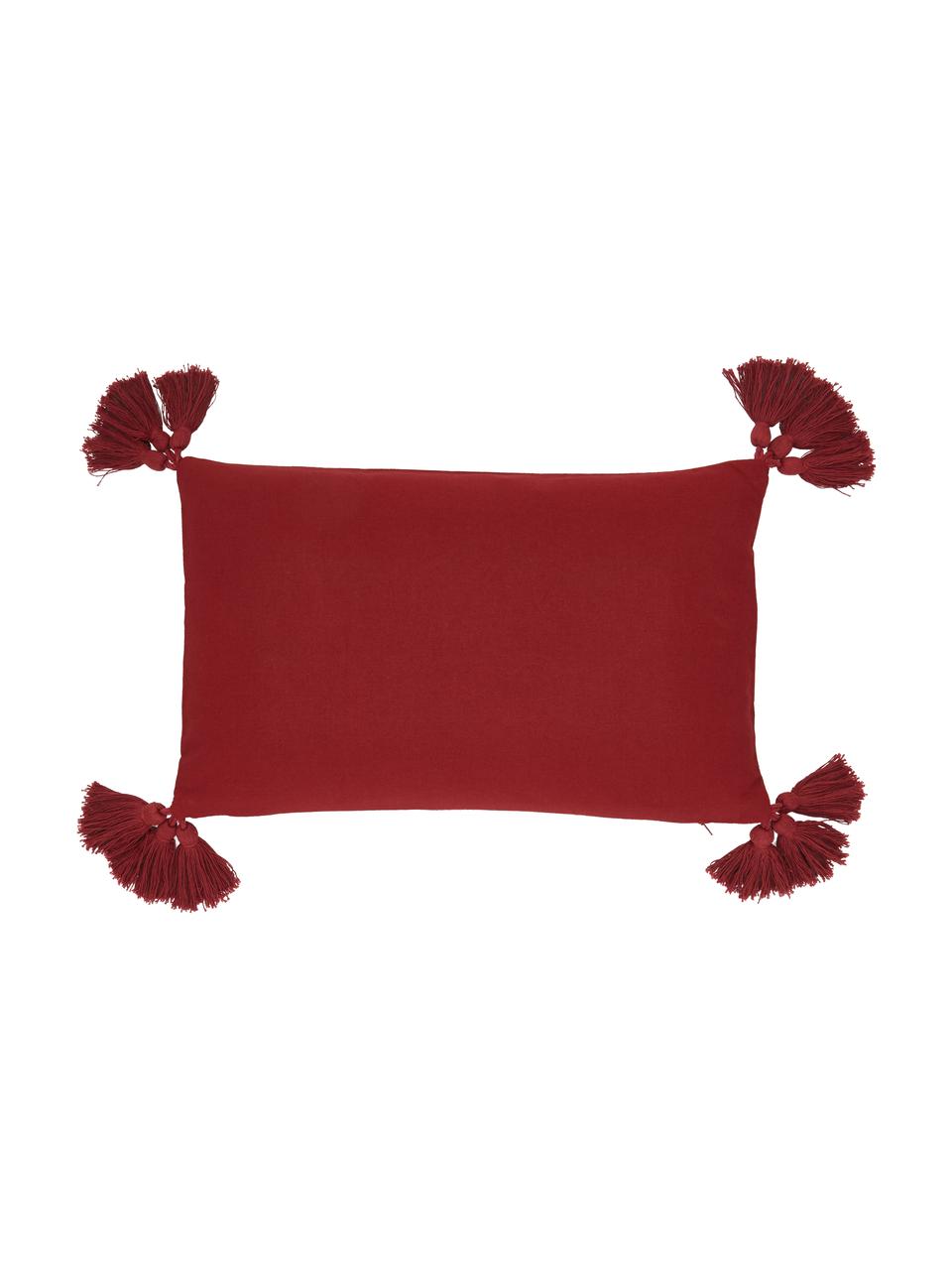 Poszewka na poduszkę z chwostami Holly Jolly, 100% bawełna, Czerwony, S 30 x D 50 cm