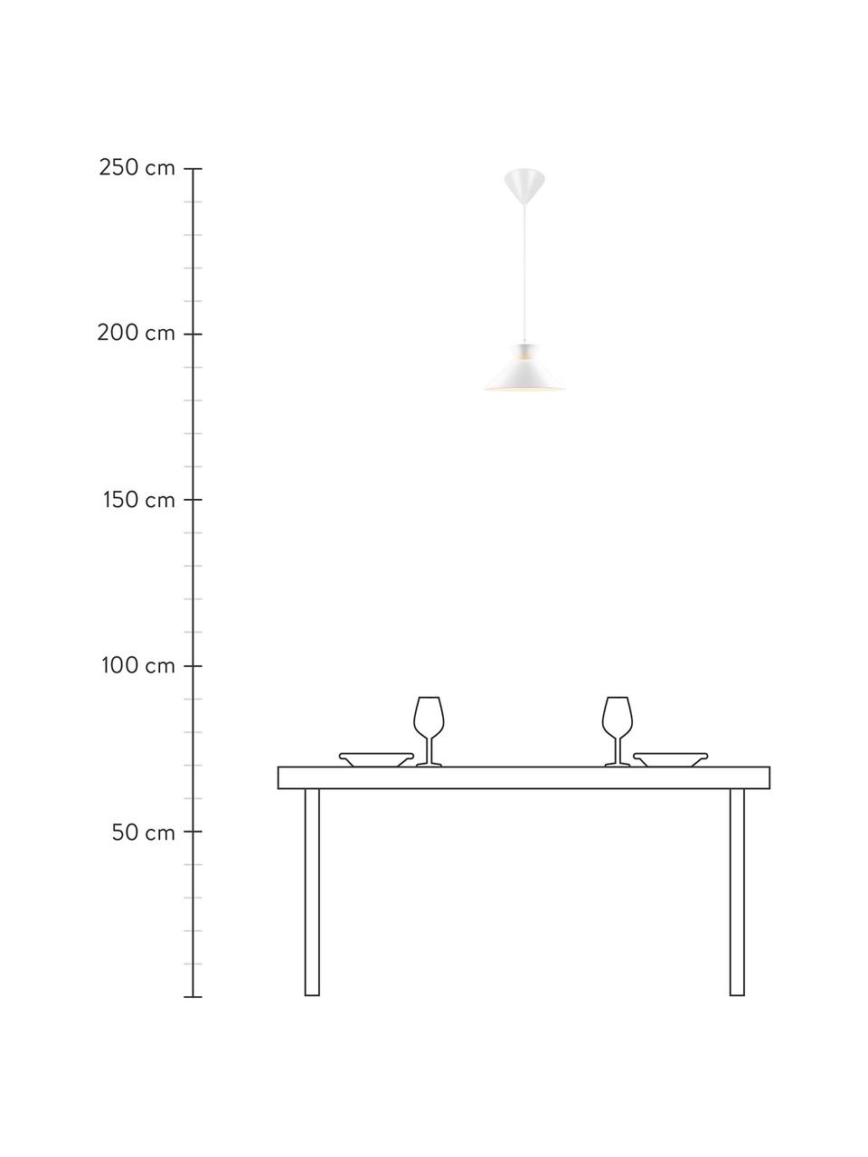 Malá závesná lampa Dial, Biela, Ø 25 x V 14 cm