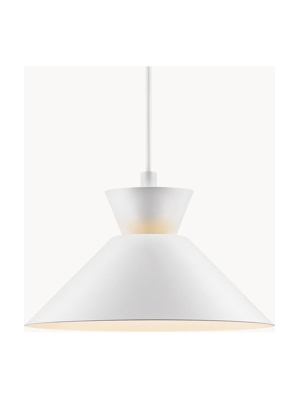 Malá závesná lampa Dial, Biela, Ø 25 x V 14 cm