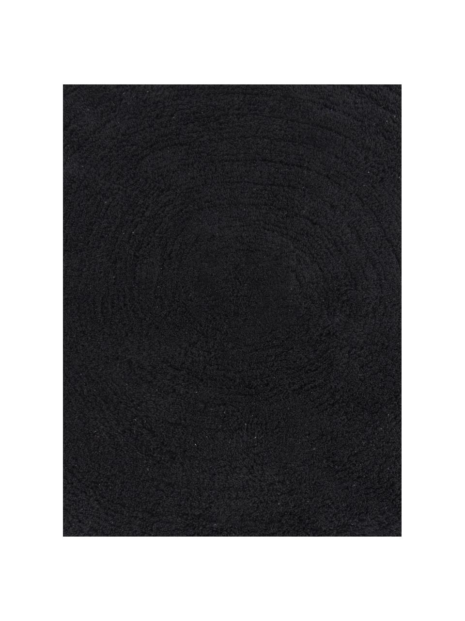 Kulatý koupelnový kobereček Emma, Černá