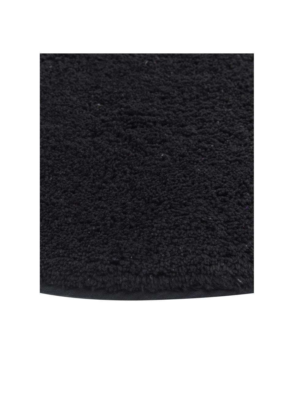 Tapis de bain rond Emma, Noir