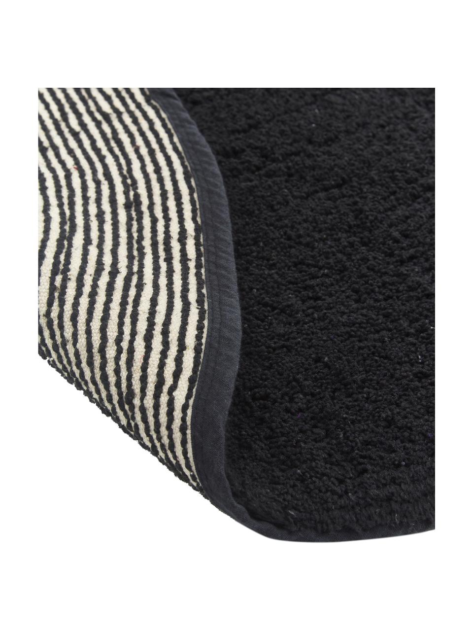 Tapis de bain rond Emma, Noir