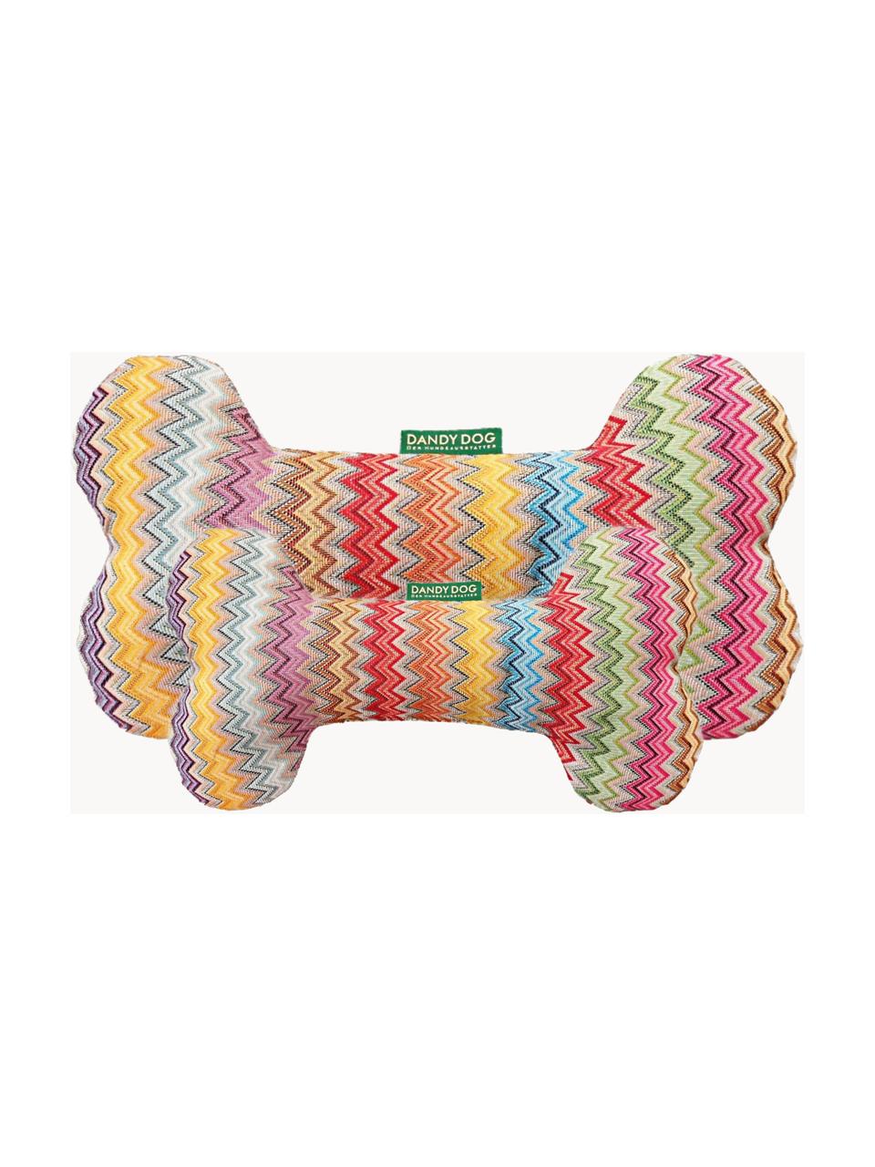 Jouet pour chien en forme d'os Zik Zak, tailles variées, 45 % coton, 35 % polyester, 20 % acrylique, Multicolore, larg. 25 x haut. 14 cm