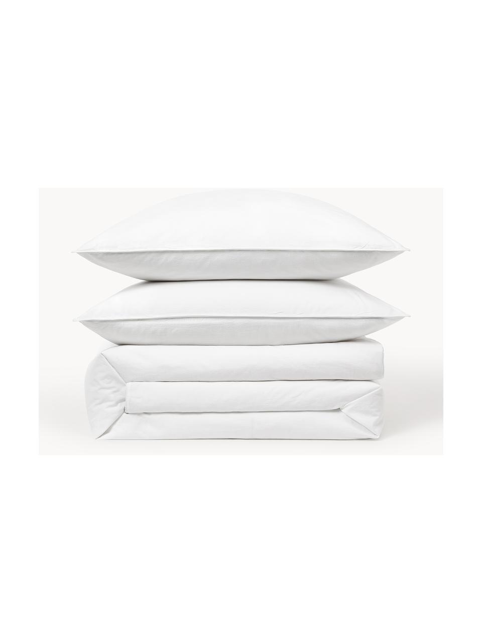 Housse de couette en percale de coton Debbie, Blanc, larg. 200 x long. 200 cm