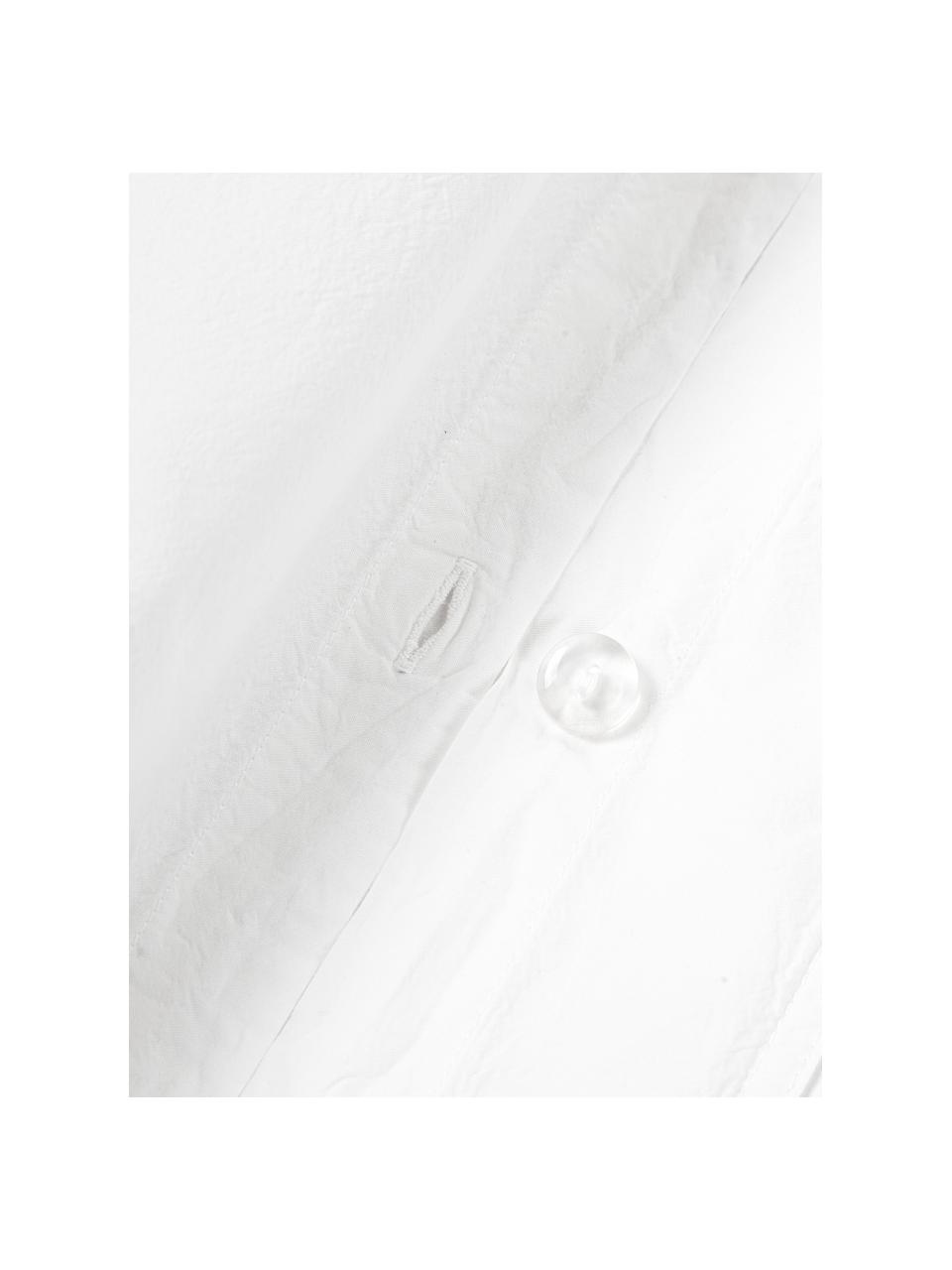 Housse de couette en percale de coton Debbie, Blanc, larg. 200 x long. 200 cm