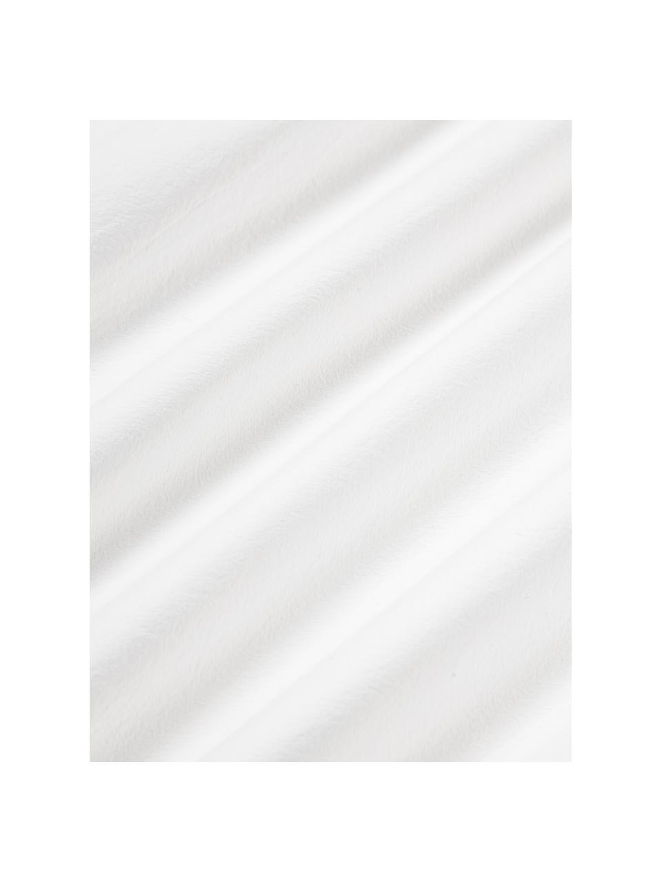 Funda nórdica de percal lavado Debbie, Blanco, Cama 90 cm (155 x 220 cm)