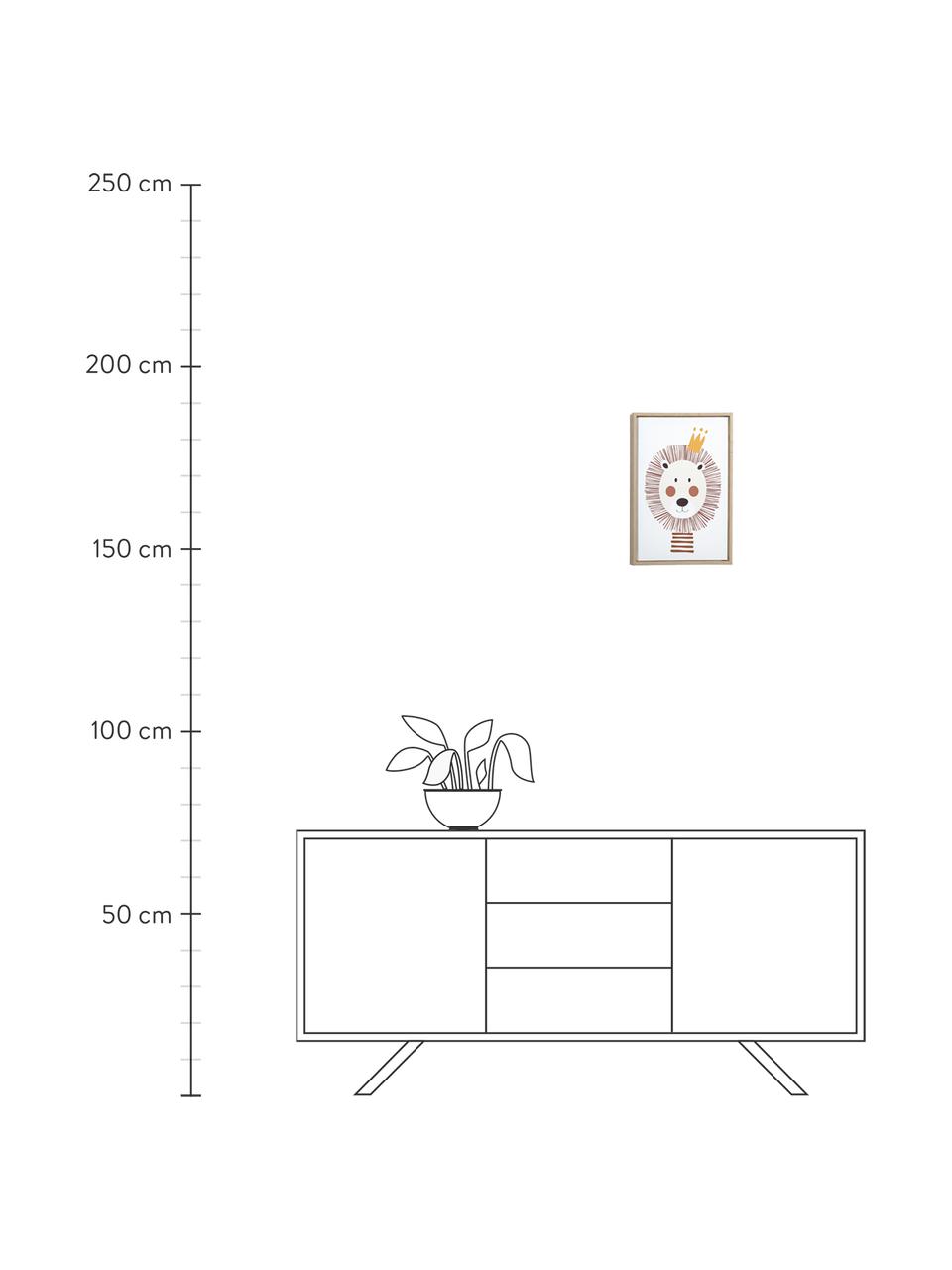 Gerahmter Digitaldruck Irini, Rahmen: Holz, Bild: Canvas, mitteldichte Fase, Braun, Mehrfarbig, B 30 x H 42 cm