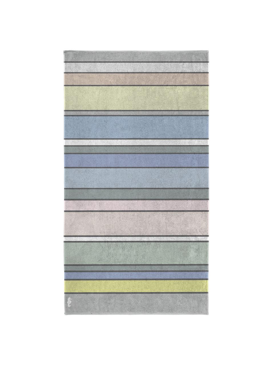 Strandlaken Belize in streeppatroon, Weeftechniek: fluweel, Multicolour, 100 x 180 cm