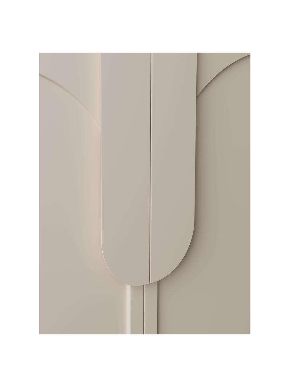 Enfilade Jodie, Beige clair, bois de frêne, larg. 160 x haut. 79 cm