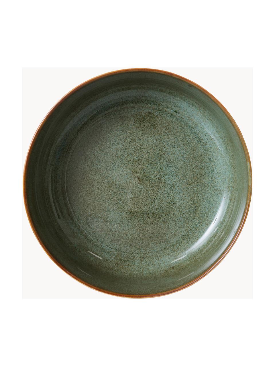 Bol peint à la main avec émail réactif 70s Ceramic, Céramique, Beige, orange, Ø 20 cm