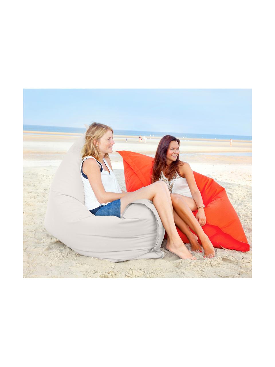 Outdoor-Sitzsack Meadow, Bezug: 75% Baumwolle, 25% Polyes, Creme, 130 x 160 cm