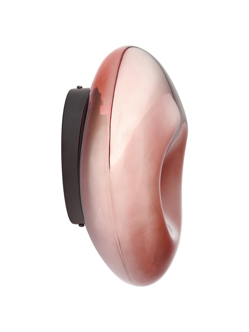 Mundgeblasene Wandleuchte Mabell, Kupferfarben, B 28 x T 13 cm