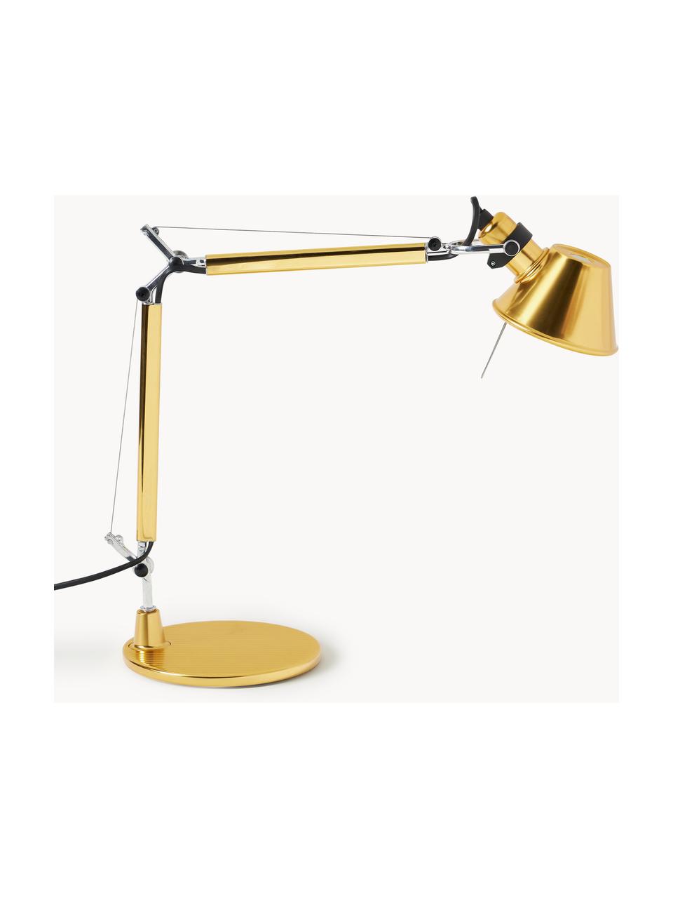 Lampe de bureau orientable Tolomeo Micro, Doré, larg. 45 x haut. 37-73 cm