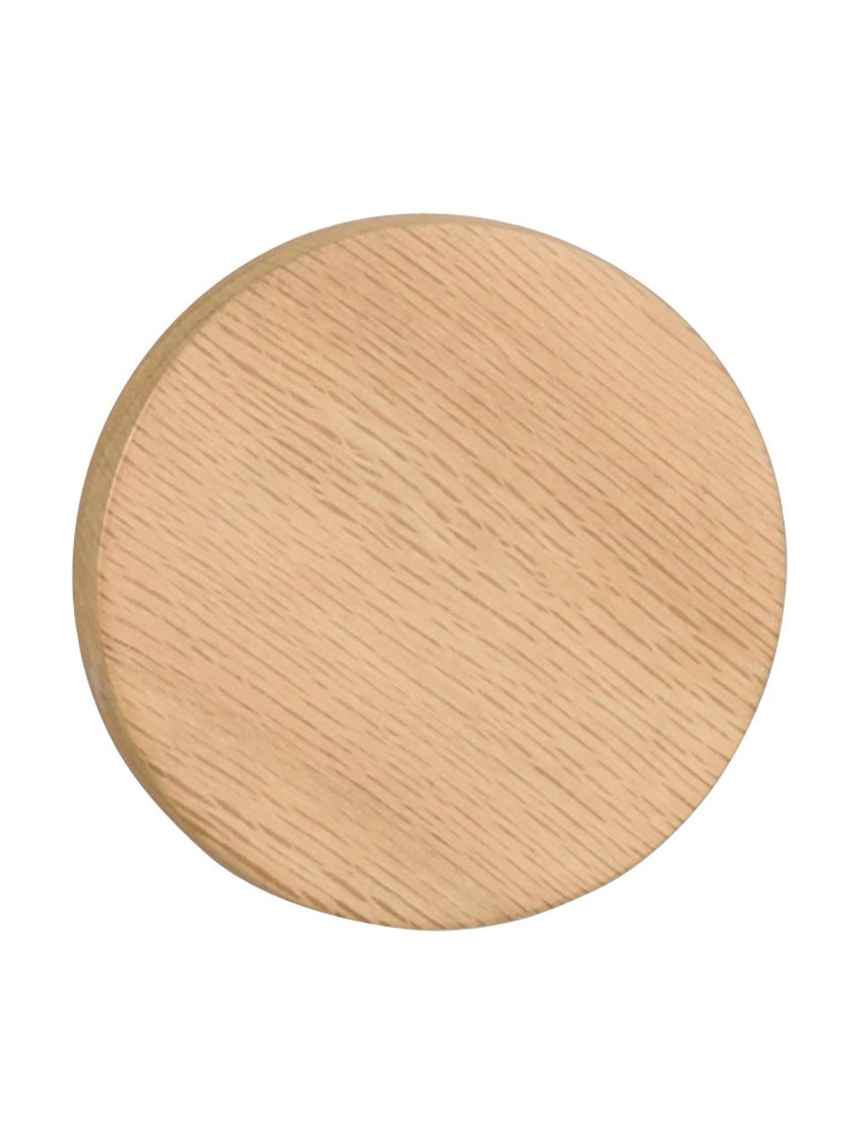 Wandhaken Milford aus Eichenholz, Haken: Eichenholz, massiv, lacki, Eichenholz, Ø 8 x T 4 cm