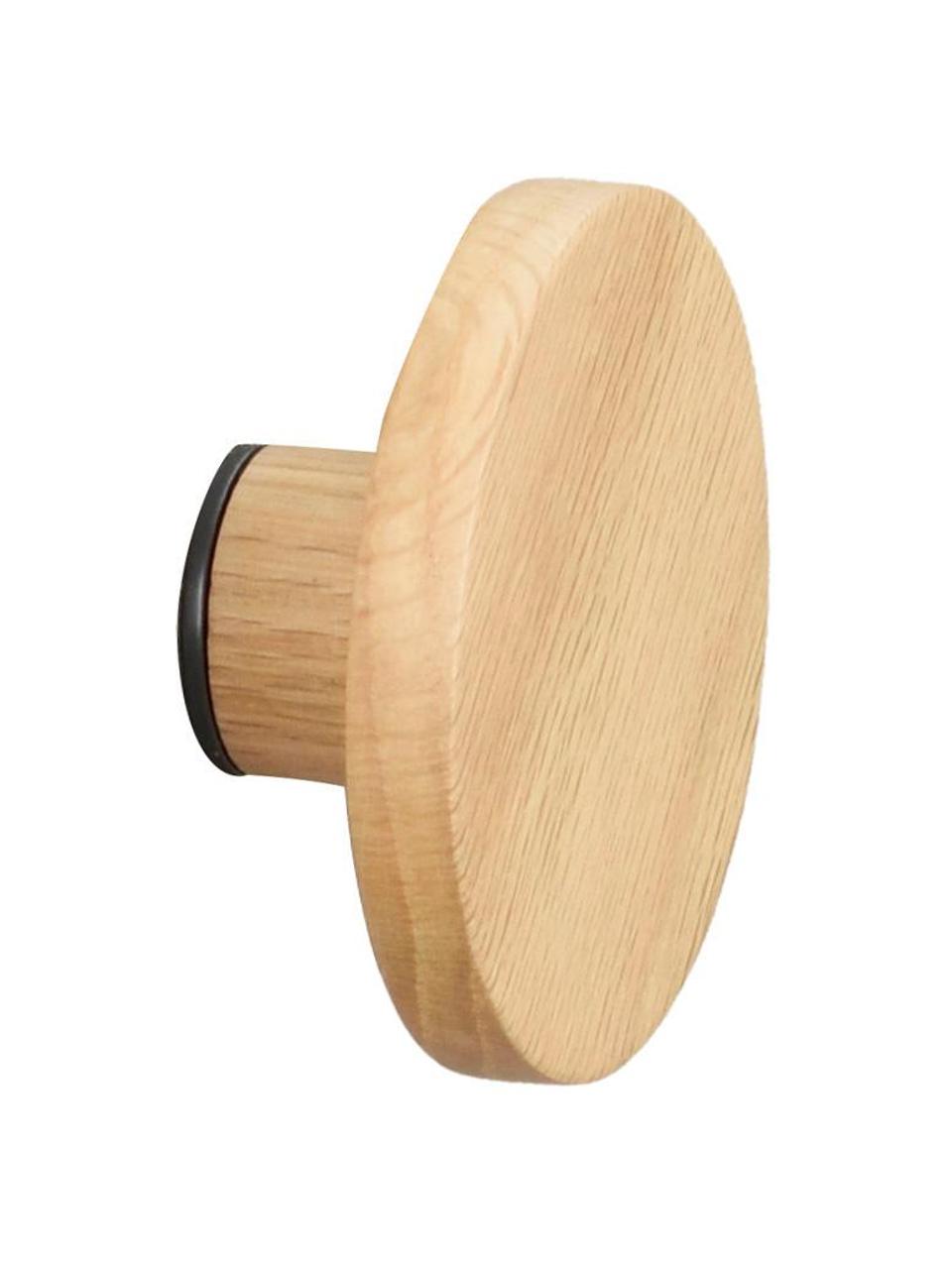 Wandhaken Milford aus Eichenholz, Haken: Eichenholz, massiv, lacki, Eichenholz, Ø 8 x T 4 cm