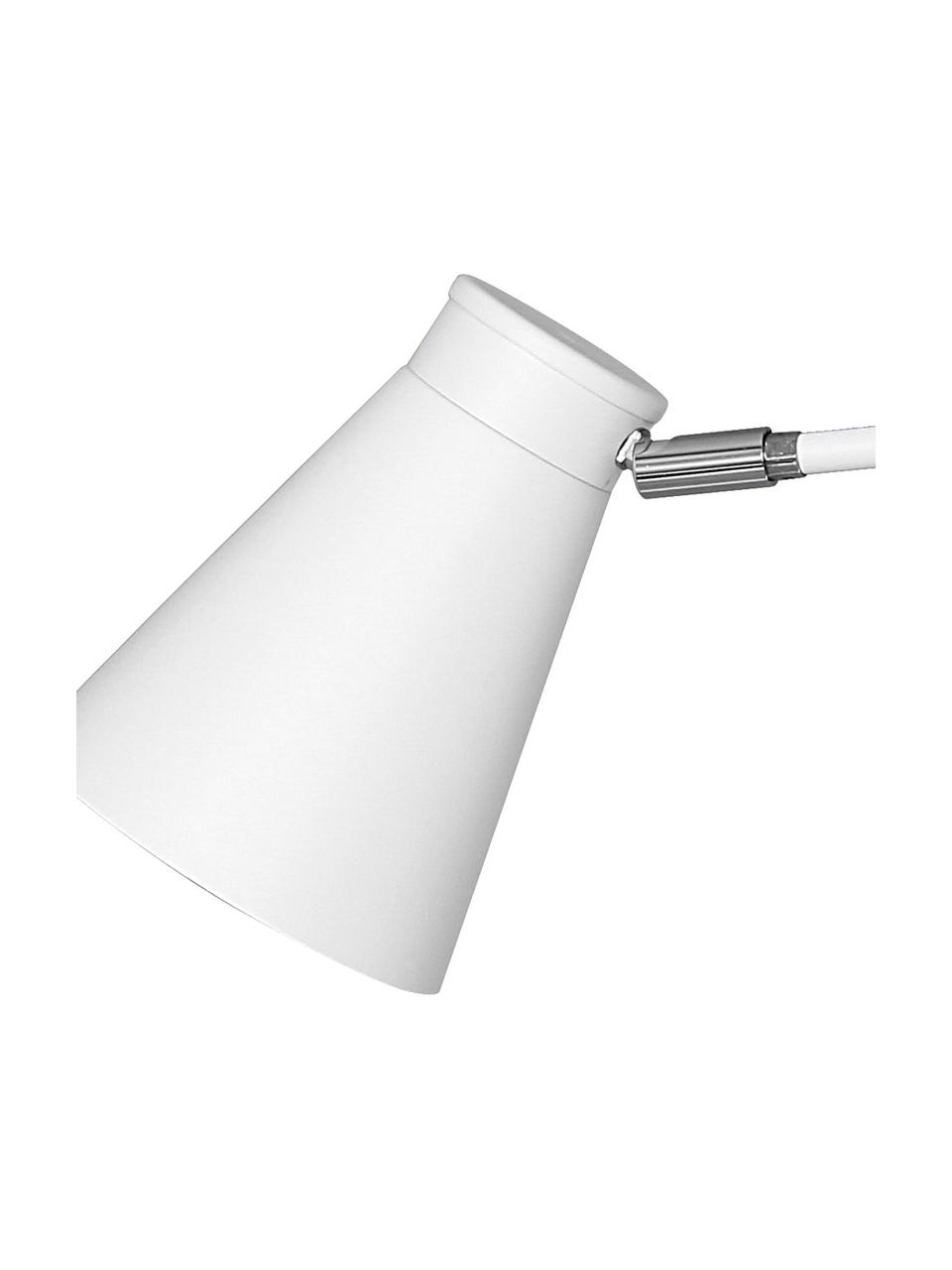 Lámpara de techo grande Bevan, Anclaje: acero pintado, Blanco, cromo, Ø 84 x Al 28 cm