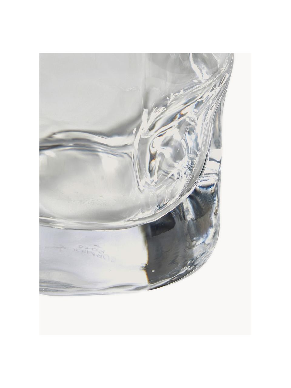 Vasos de forma orgánica Sorgente, 6 uds., Vidrio, Transparente, Ø 7 x Al 11 cm, 300 ml