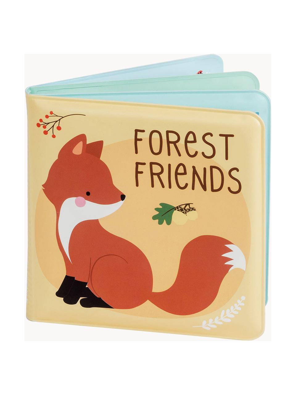 Książka wodoodporna Forest Friends, Tworzywo sztuczne, pianka, produkt wodoodporny, Beżowy, jasny niebieski, wielobarwny, S 12 cm x W 12 cm