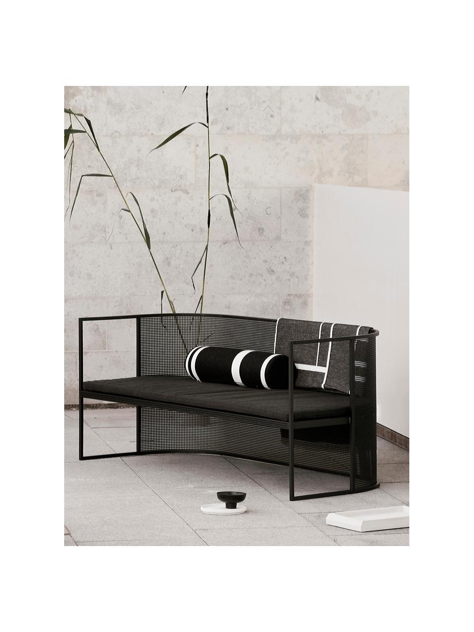 Cojín de asiento para exterior Bauhaus, Tapizado: 100% tejido acrílico Alta, Negro, An 166 x L 63 cm