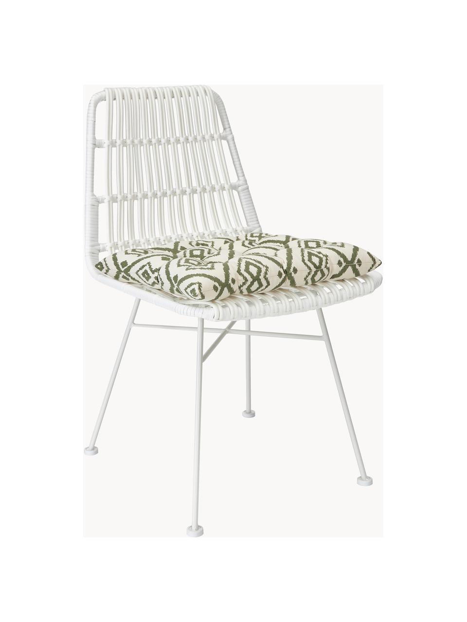 Poduszka na krzesło z bawełny Delilah, Oliwkowy zielony, S 40 x D 40 cm