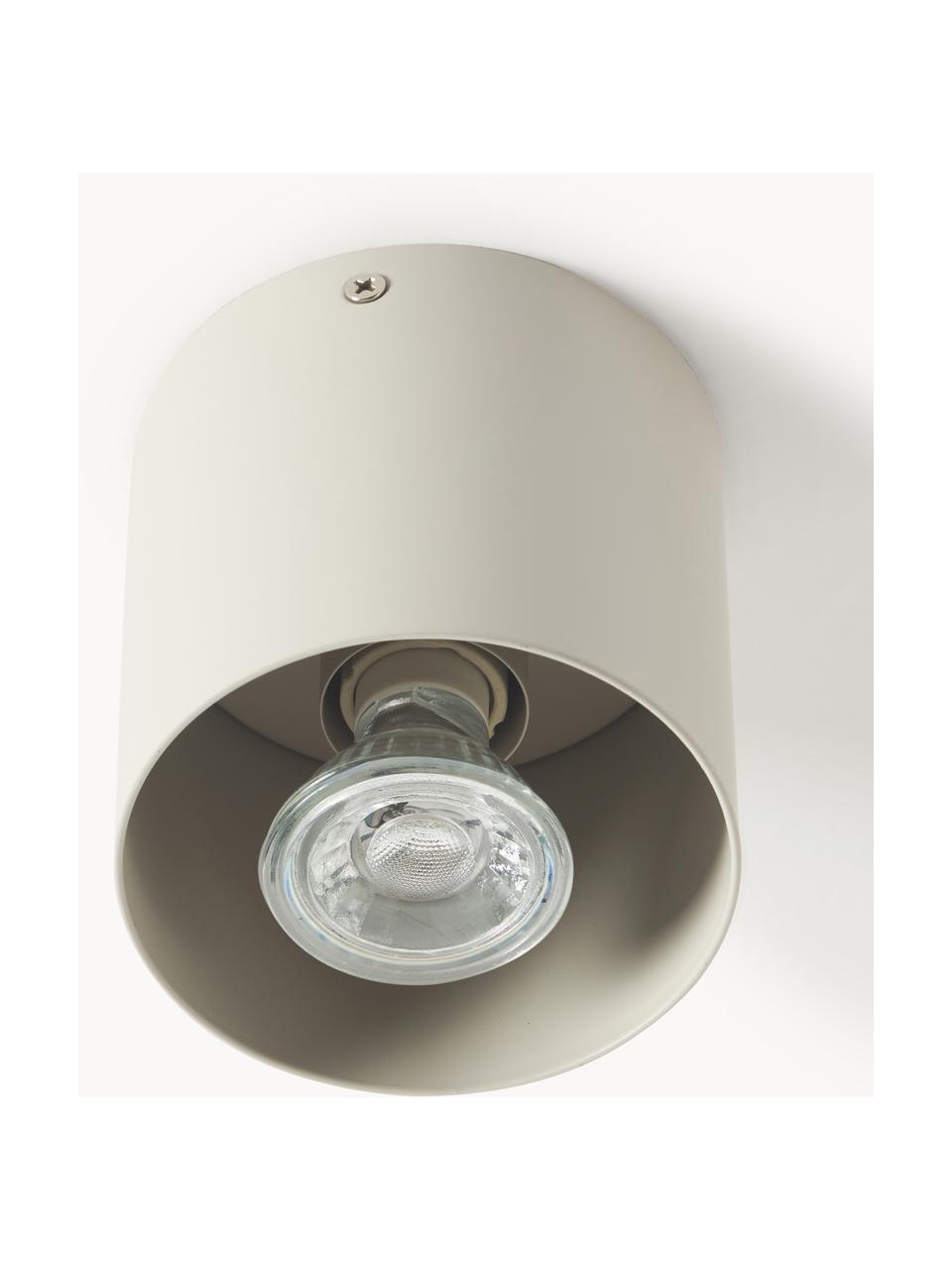 Deckenspot Roda, Metall, pulverbeschichtet, Hellbeige, Ø 10 x H 10 cm