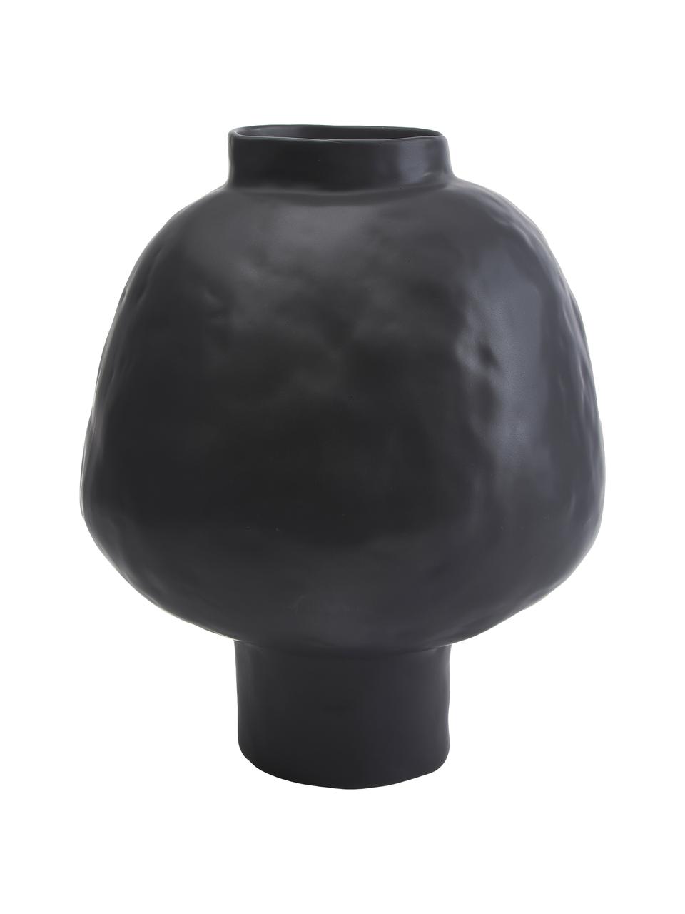 Vase design céramique fait main Saki, Céramique, Noir, Ø 25 x haut. 32 cm