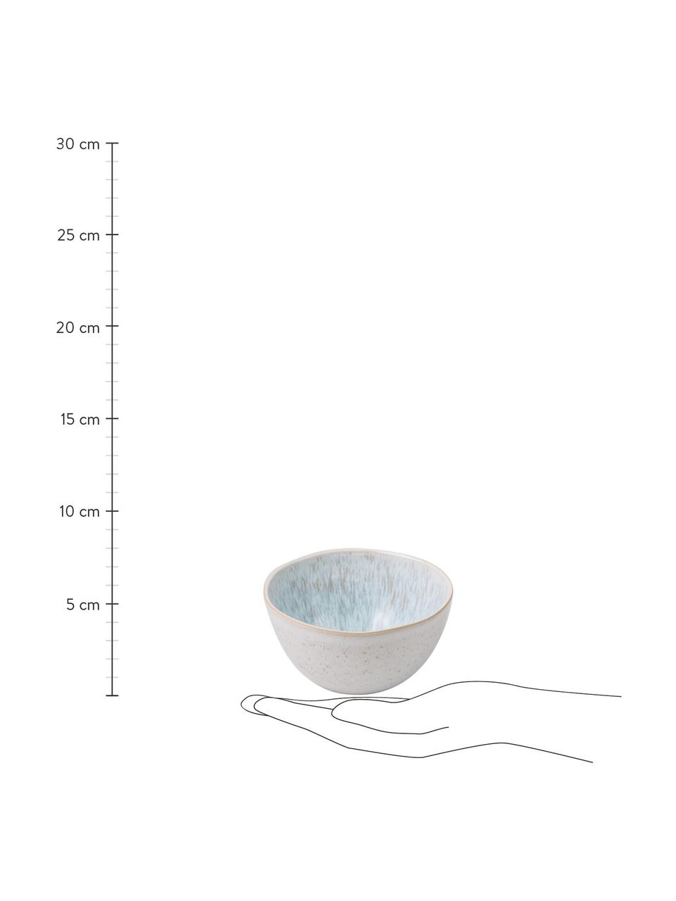 Ručne maľovaná miska s reaktívnou glazúrou Areia, 2 ks, Svetlomodrá, lomená biela, svetlobéžová