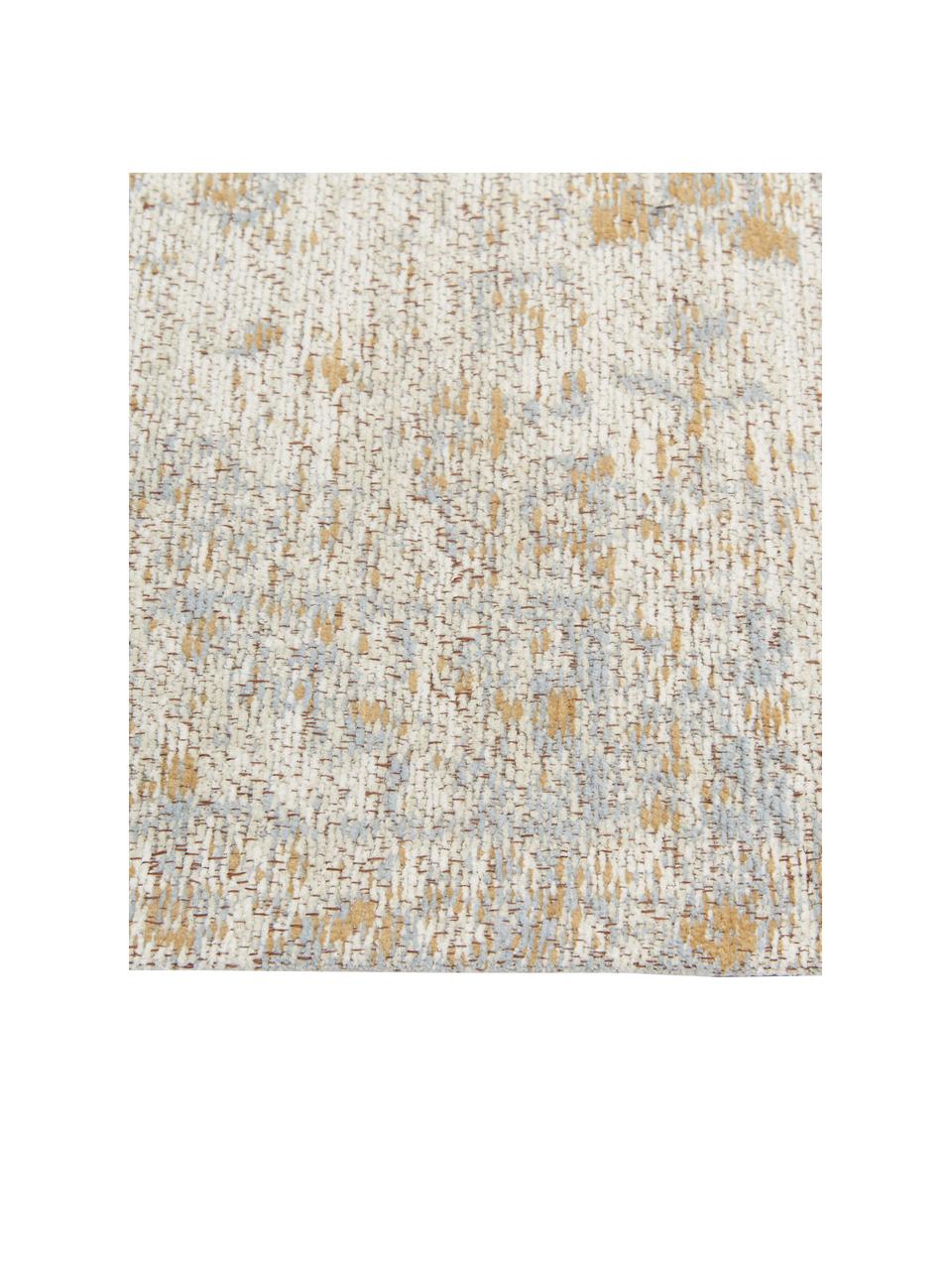 Alfombra corredor artesanal de chenilla Loire, Parte superior: 95% algodón, 5% poliéster, Reverso: 100% algodón El material , Tonos beige, An 80 x L 200 cm