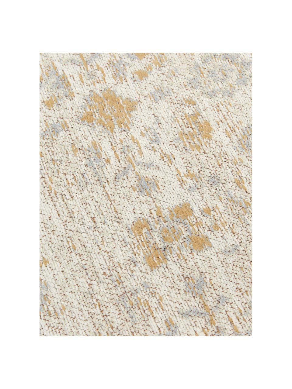 Handgeweven chenille loper Loire, Beigetinten, B 80 x L 200 cm