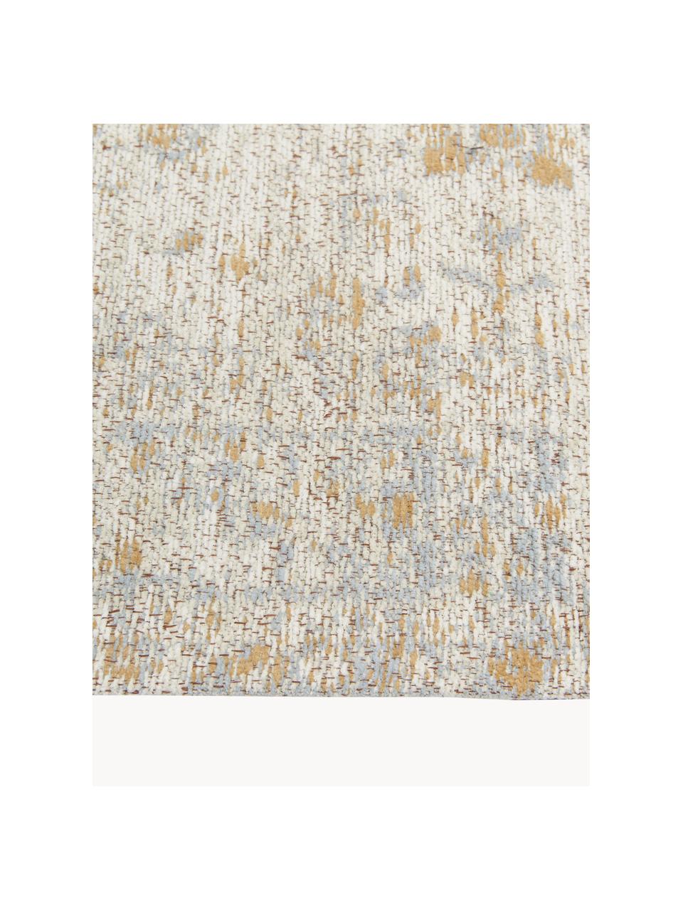 Tapis de couloir chenille tissé main Loire, Tons beiges, larg. 80 x long. 300 cm