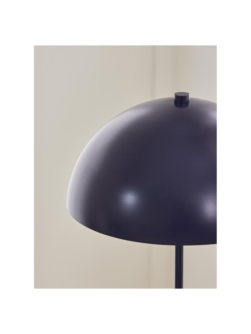 Tafellamp Matilda, Lampenkap: gepoedercoat metaal, Lampvoet: gepoedercoat metaal, Donkerblauw, B 29 x H 45 cm