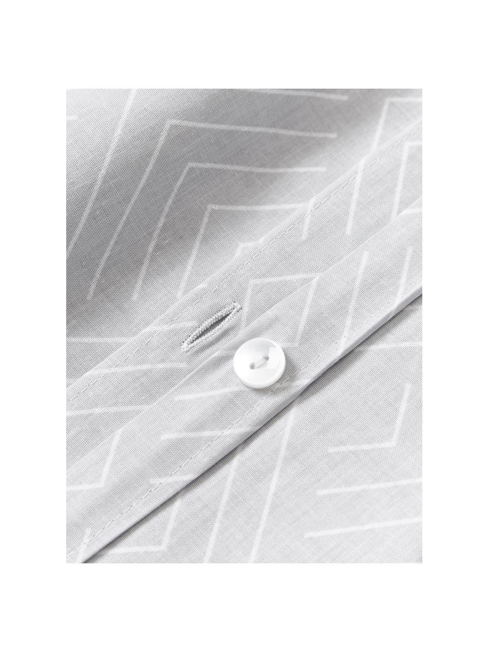 Bavlněný povlak na přikrývku s grafickým vzorem Milano, Světle šedá, Š 200 cm, D 200 cm