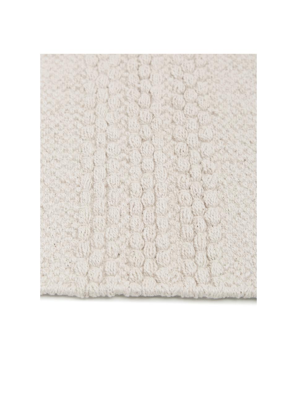 Tapis de couloir blanc Vanya, 100 % coton, Blanc, Larg. 70 x long. 200 cm