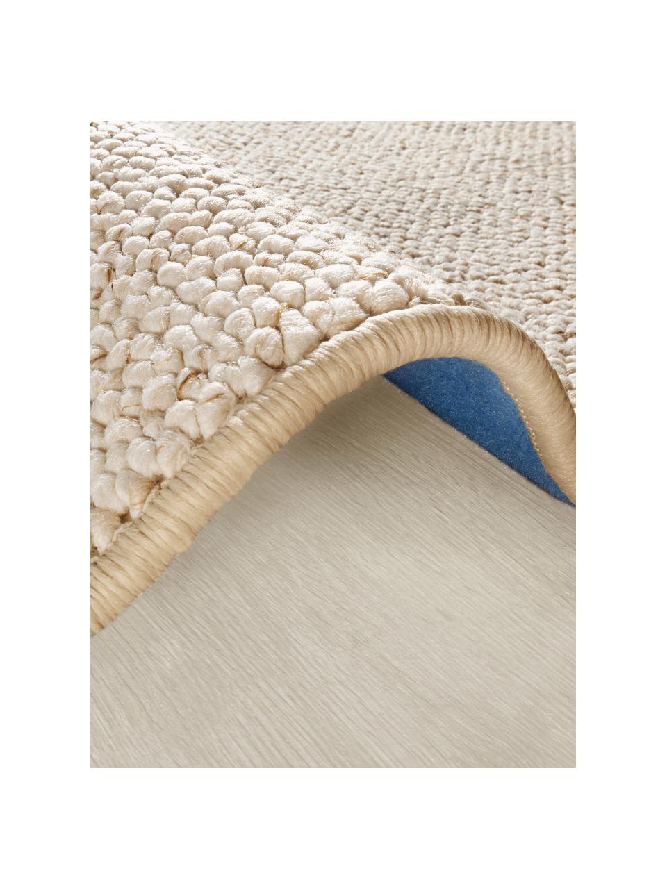 Kulatý koberec s viditelnou strukturou Lyon, Krémová, melanž, Š 140 cm, D 200 cm (velikost S)