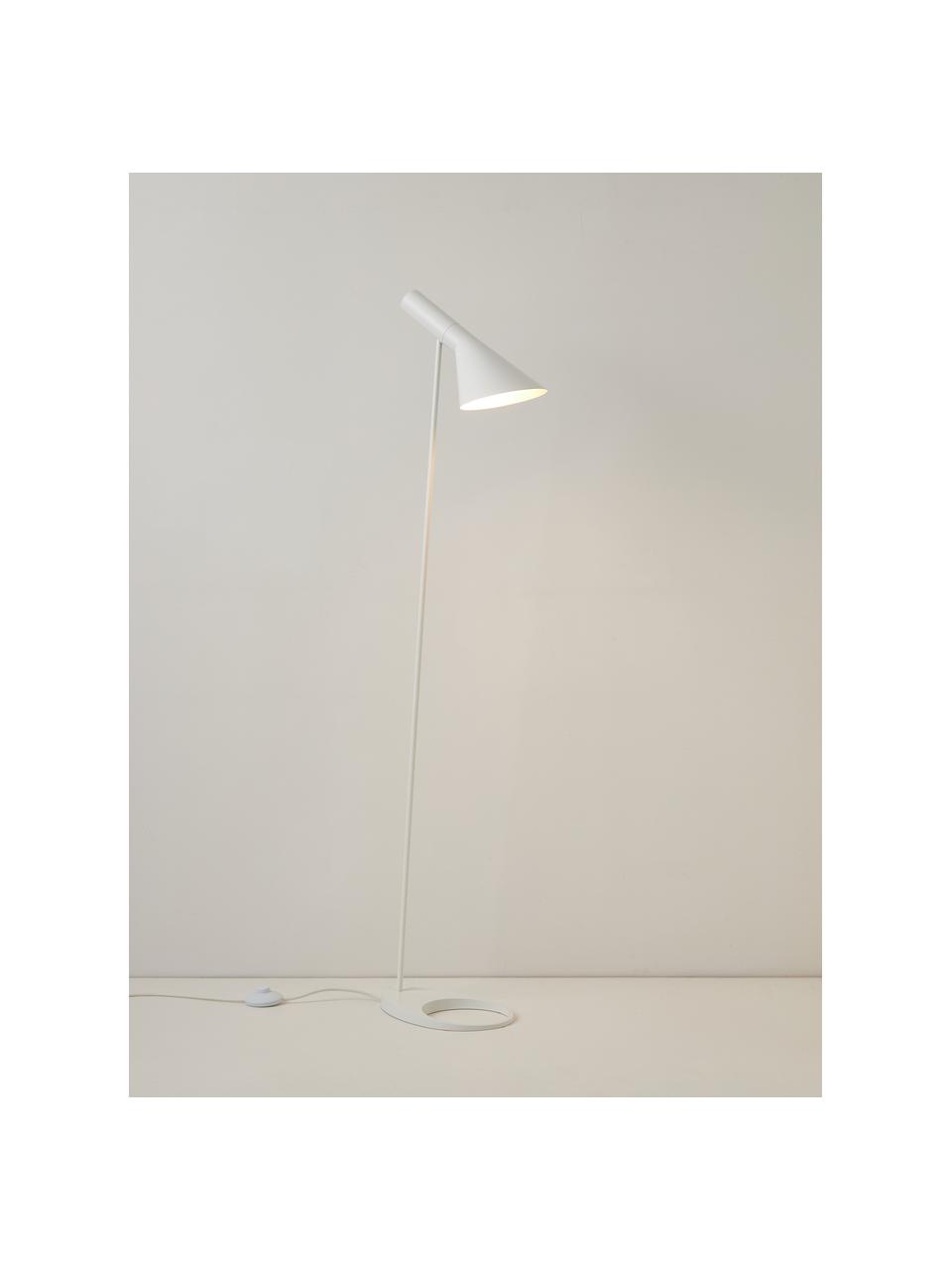 Lampada da lettura piccola AJ, Lampada: acciaio rivestito, Bianco, Alt. 130 cm