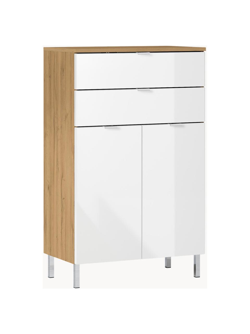 Rangement de salle de bain Sydney, larg. 60 cm, Bois, blanc, larg. 60 x long. 97 cm