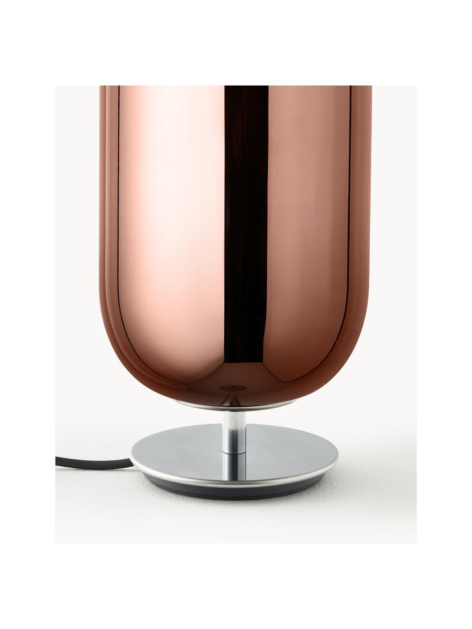 Lampe à poser soufflée bouche Gople, tailles variées, Brun, argenté, Ø 21 x haut. 49 cm