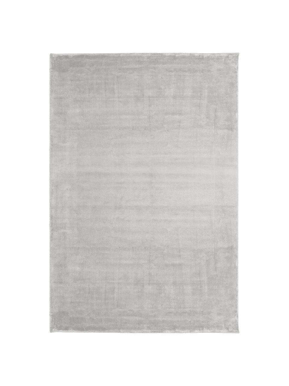 Tapis en viscose extra doux gris qualité premium Grace, Gris