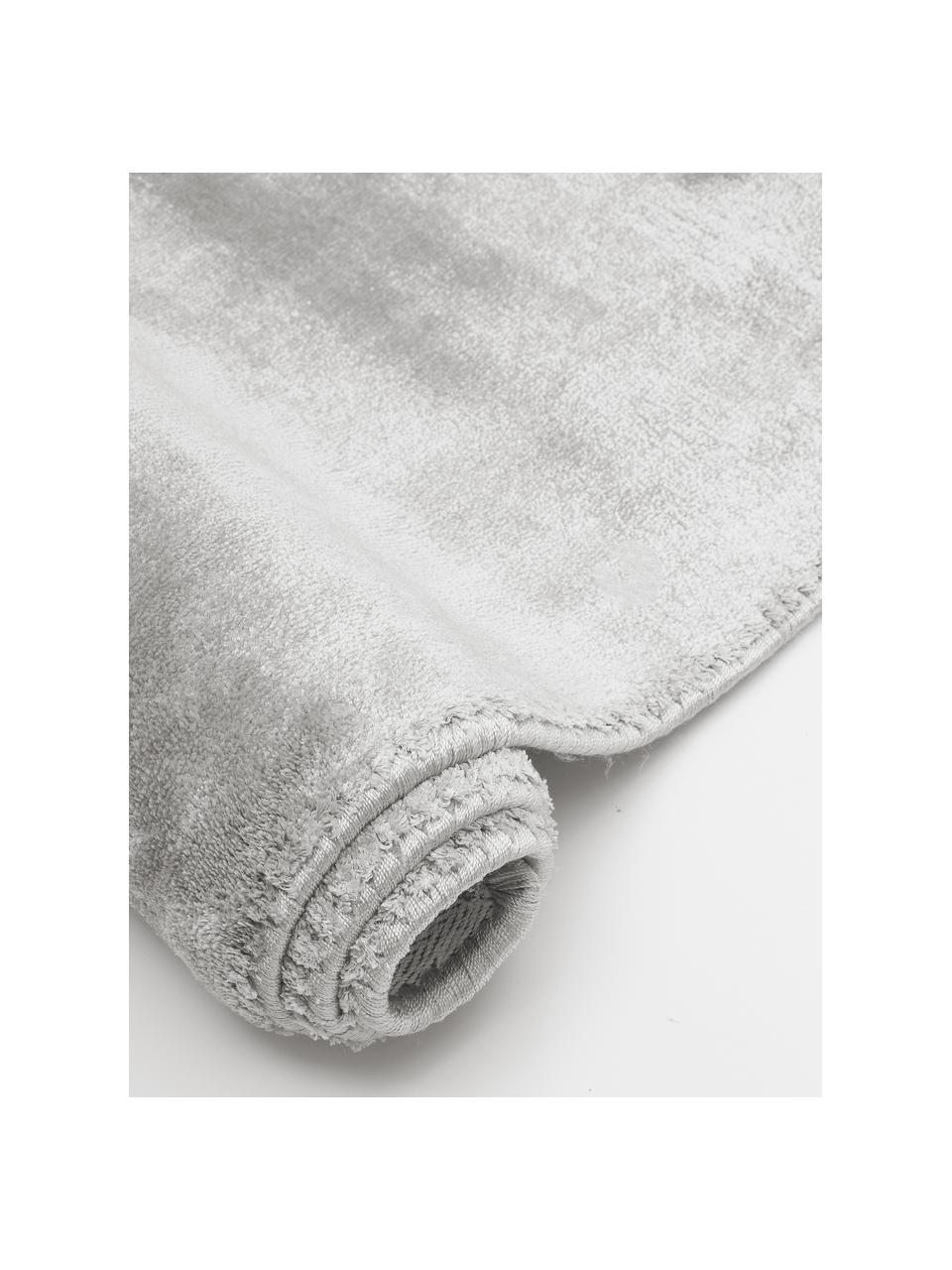 Tapis en viscose extra doux gris qualité premium Grace, Gris