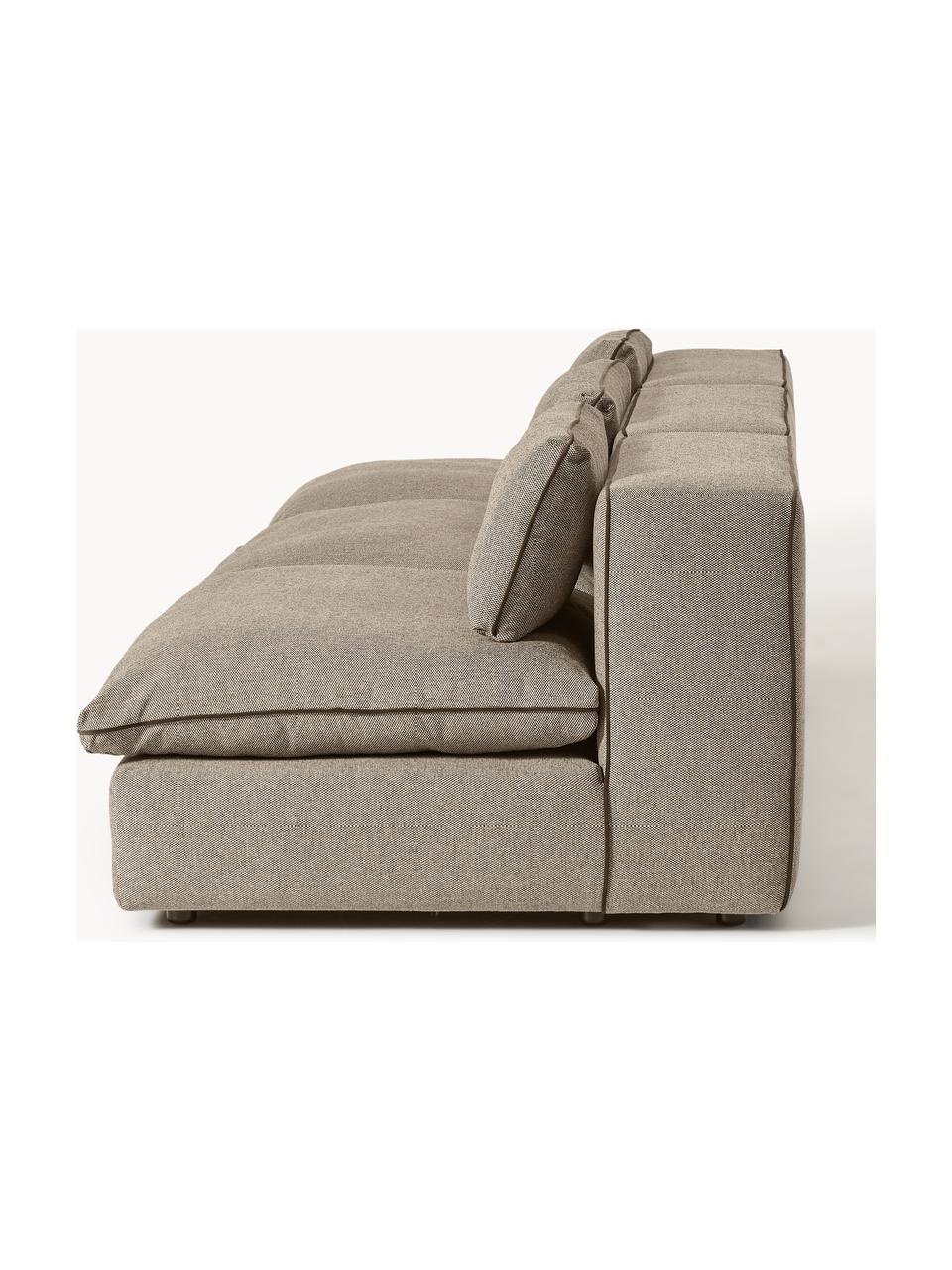 Modulares Sofa Felix (3-Sitzer), Bezug: 100 % Polyester Der strap, Gestell: Massives Kiefern- und Fic, Füße: Kunststoff Dieses Produkt, Webstoff Greige, B 300 x T 110 cm