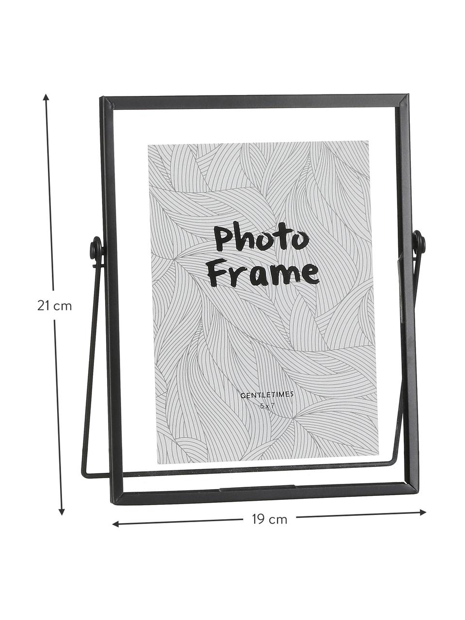 Fotorámeček Aimee, Rám: černá Přední strana: transparentní, Š 13 cm, D 18 cm