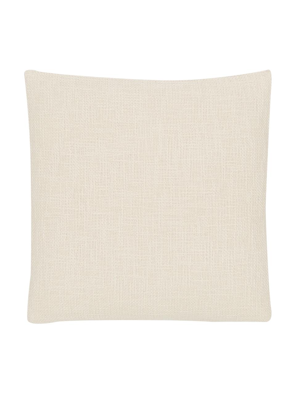 Poszewka na poduszkę Anise, 100% bawełna, Kremowobiały, S 45 x D 45 cm
