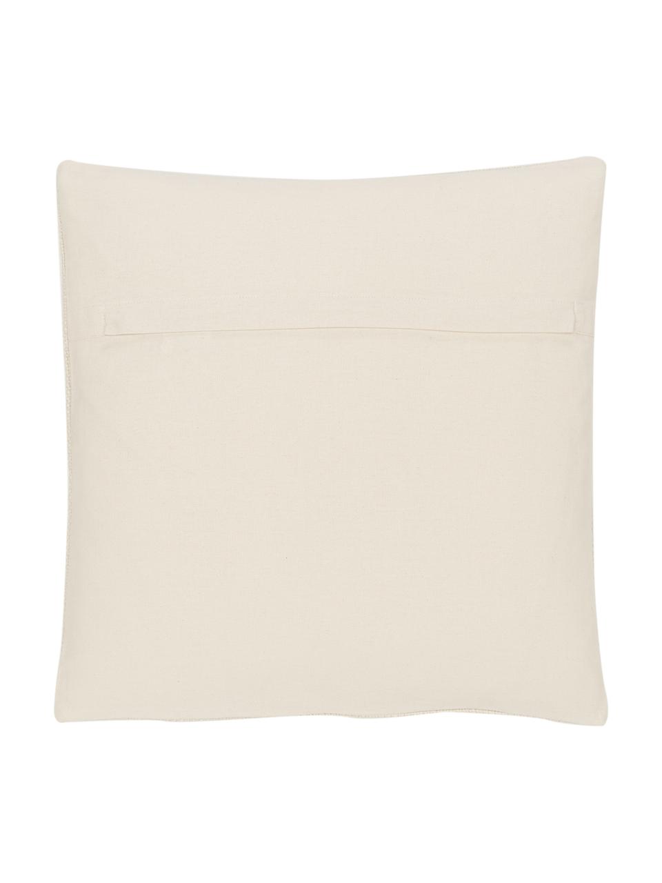 Copricuscino Anise, 100% cotone, Bianco crema, Larg. 45 x Lung. 45 cm