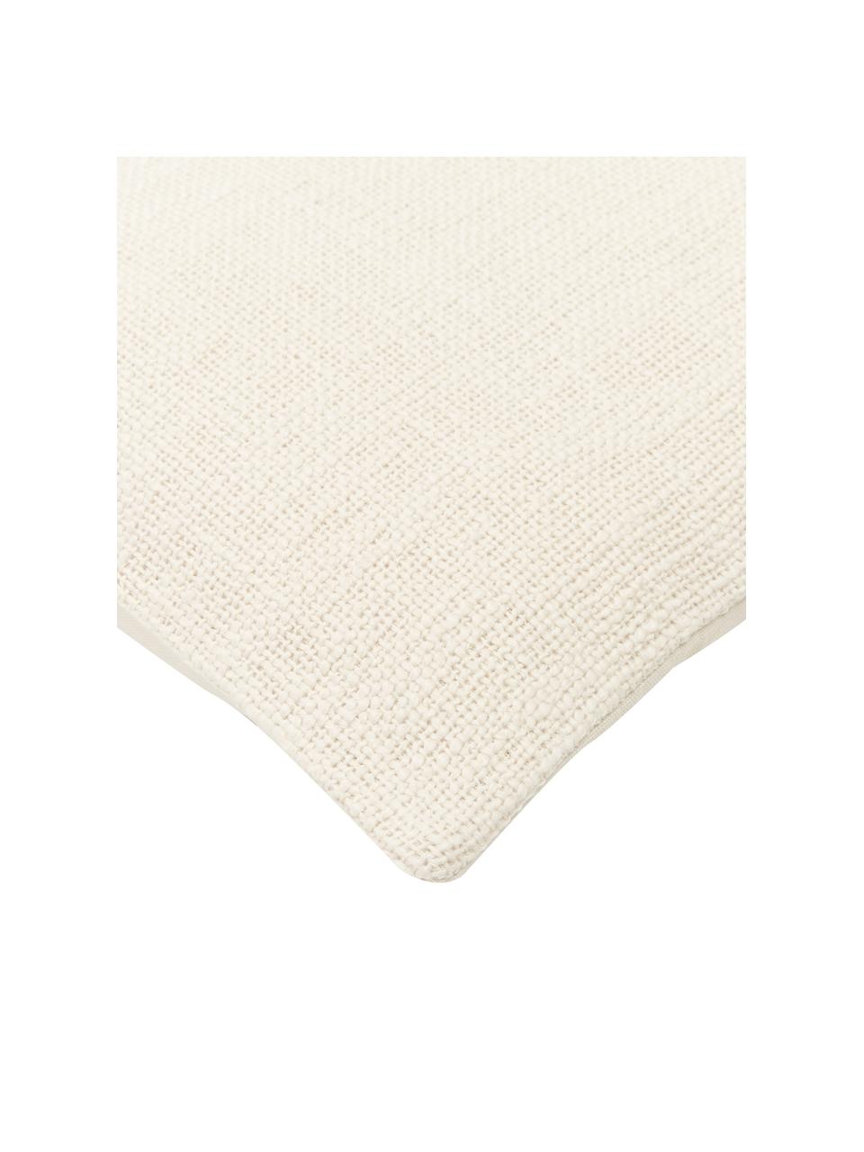 Federa arredo color naturale Anise, 100% cotone, Bianco crema, Larg. 45 x Lung. 45 cm