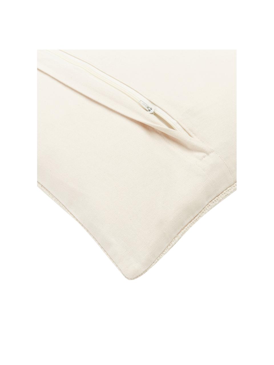 Kussenhoes Anise in ecru, 100% katoen, Crèmewit, B 45 x L 45 cm