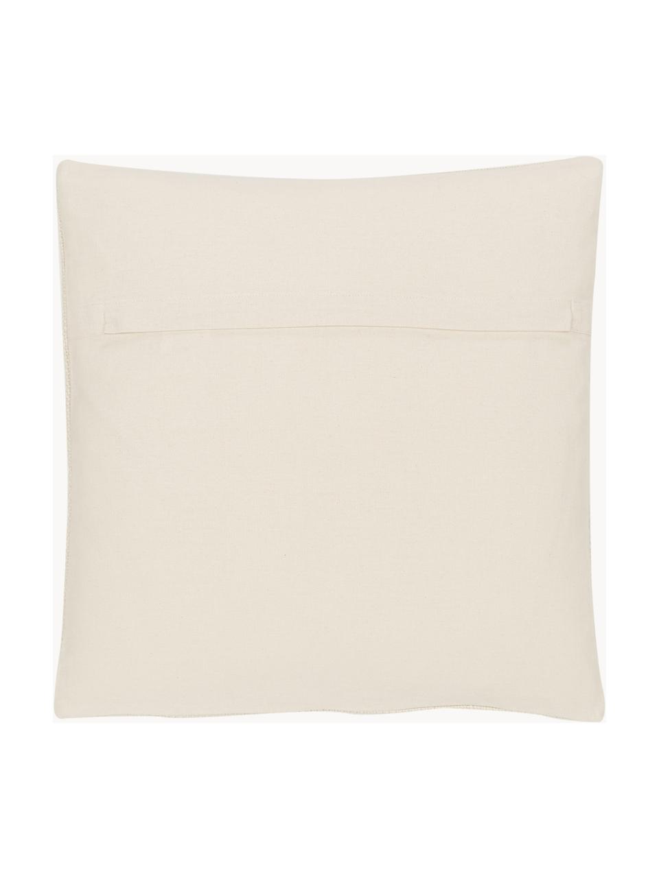 Housse de coussin blanc crème Penny, 100 % coton, Blanc crème, larg. 45 x long. 45 cm