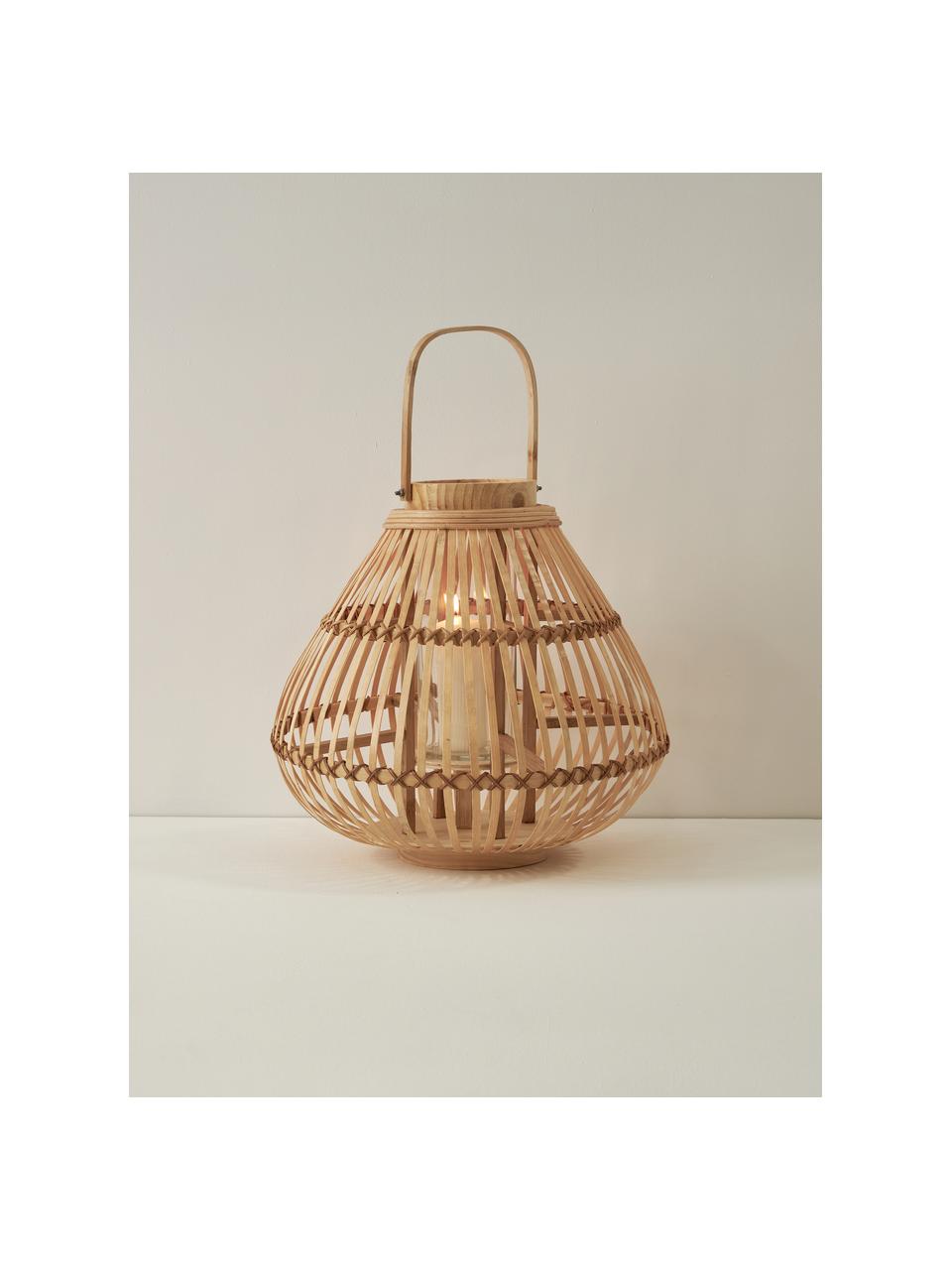 Lanterna Roshni alt 37 cm, Legno chiaro, Ø 40 x Alt. 37 cm