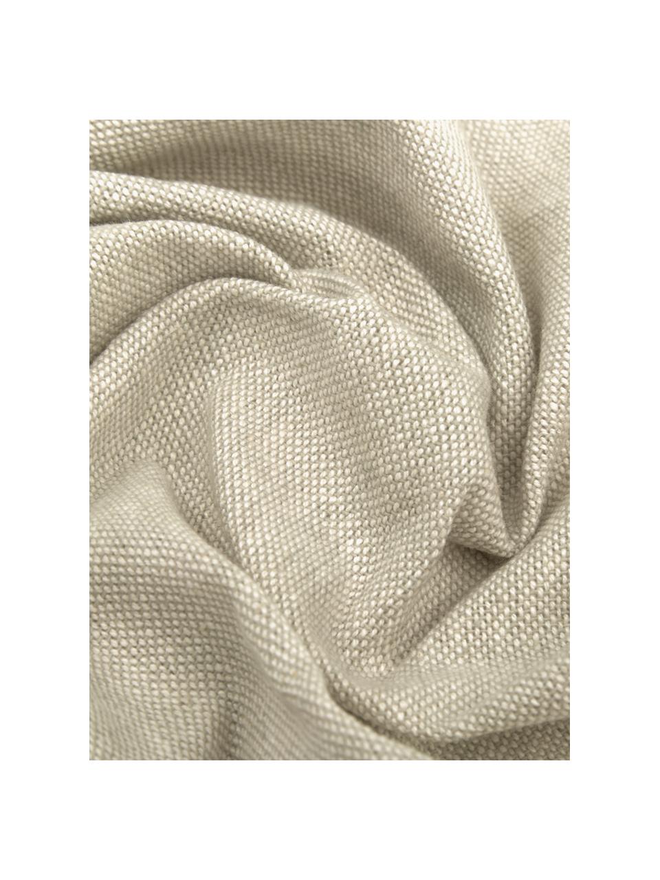 Nappe faite main avec surjet décoratif Indi, Coton, Beige, 6-8 personnes (long. 250 x larg. 140 cm)