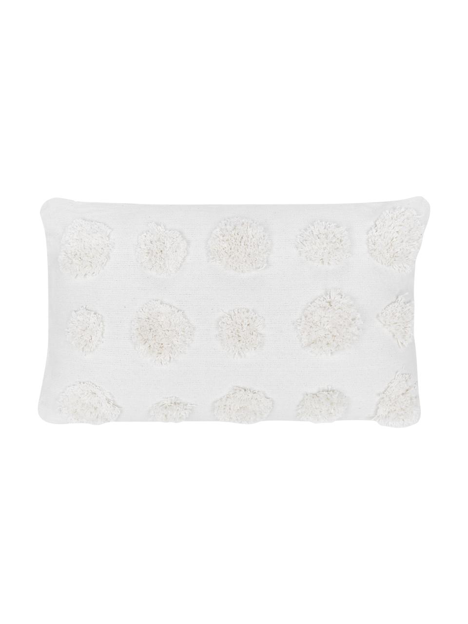 Coussin rectangulaire blanc Sudda, Blanc