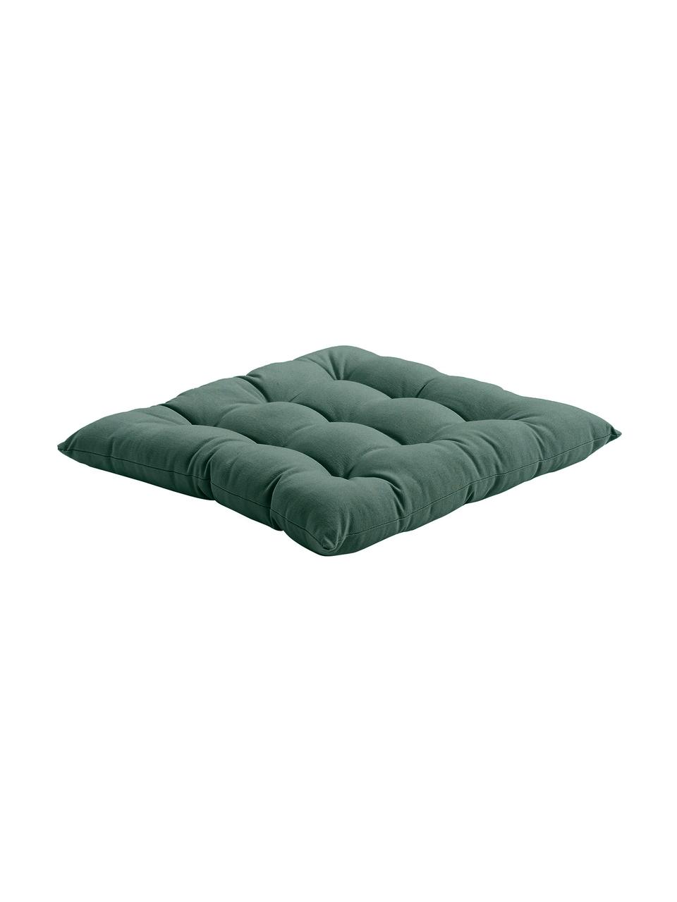 Cuscino sedia verde scuro Ava, Rivestimento: 100% cotone, Verde scuro, Larg. 40 x Lung. 40 cm